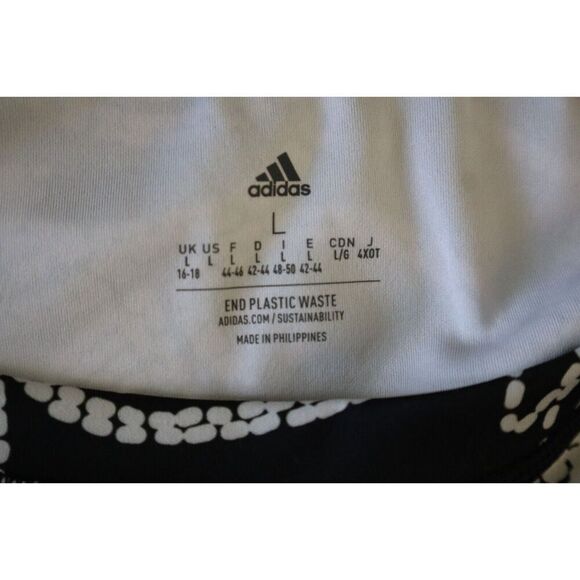 Adidas HI5217 Women's Sz L Black/Orange Farm Rio Allover Print Cropped L/S Top - Picture 3 of 7